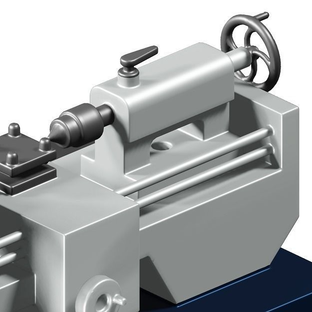 Educational Lathe Machine Toy 3D model_3