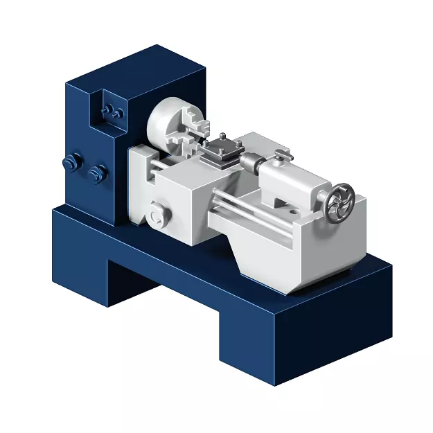 Educational Lathe Machine Toy 3D model_0