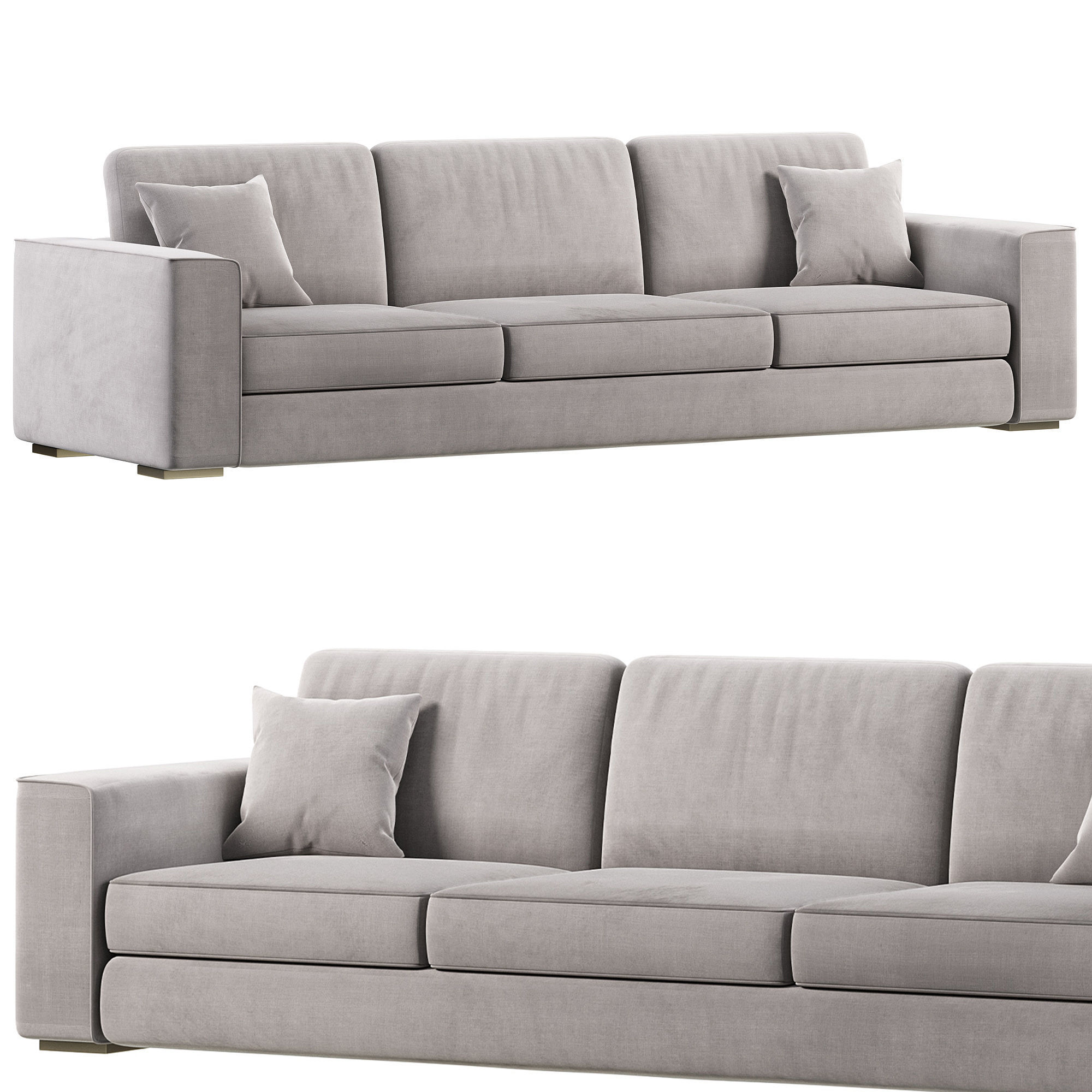 Gold Sofa 2 by laskasas 3D model_2