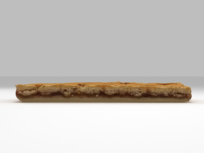 Short Bread Wafer Biscuit 3D model 7