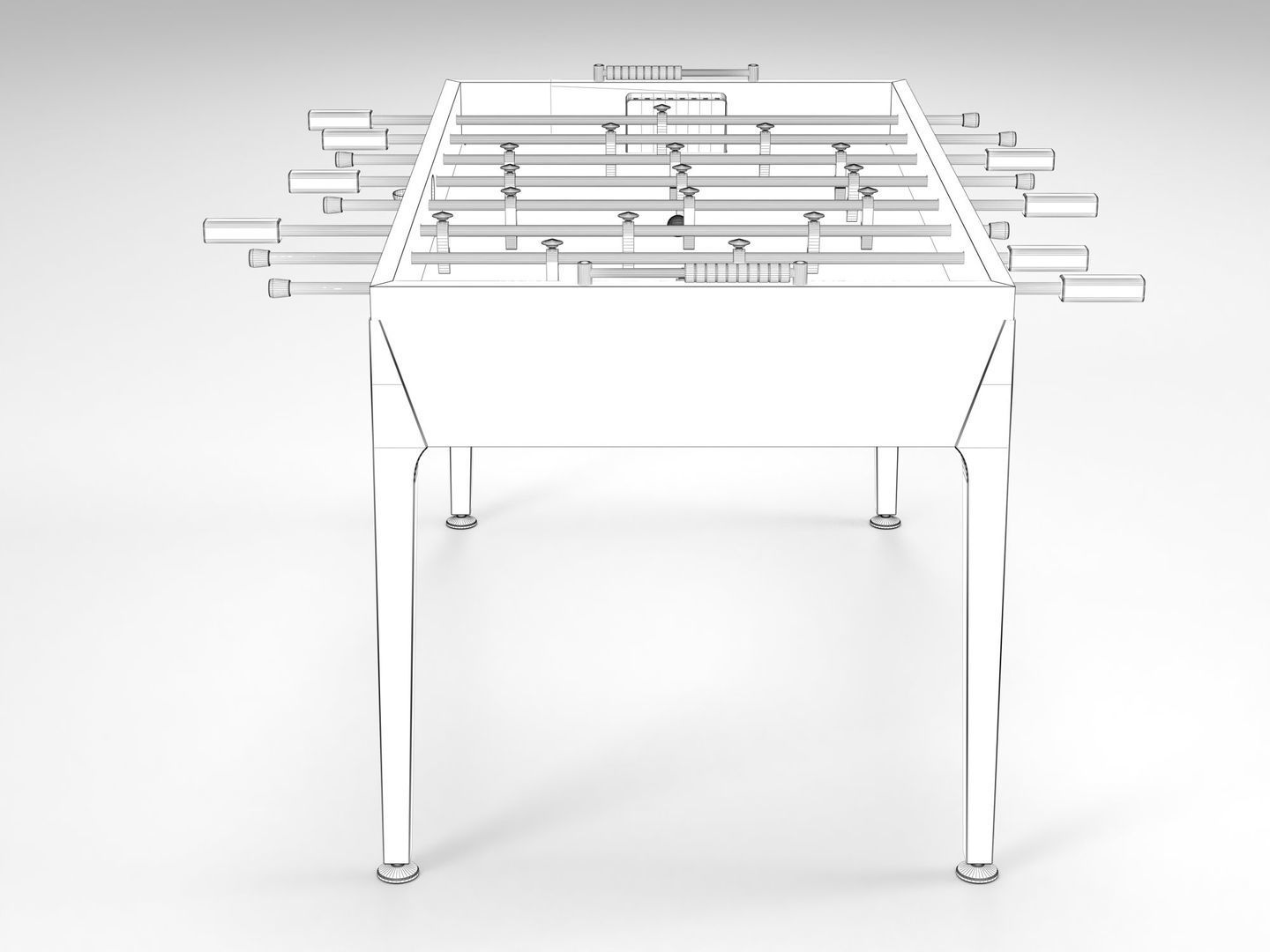 Foosball Table Football 3D model_16