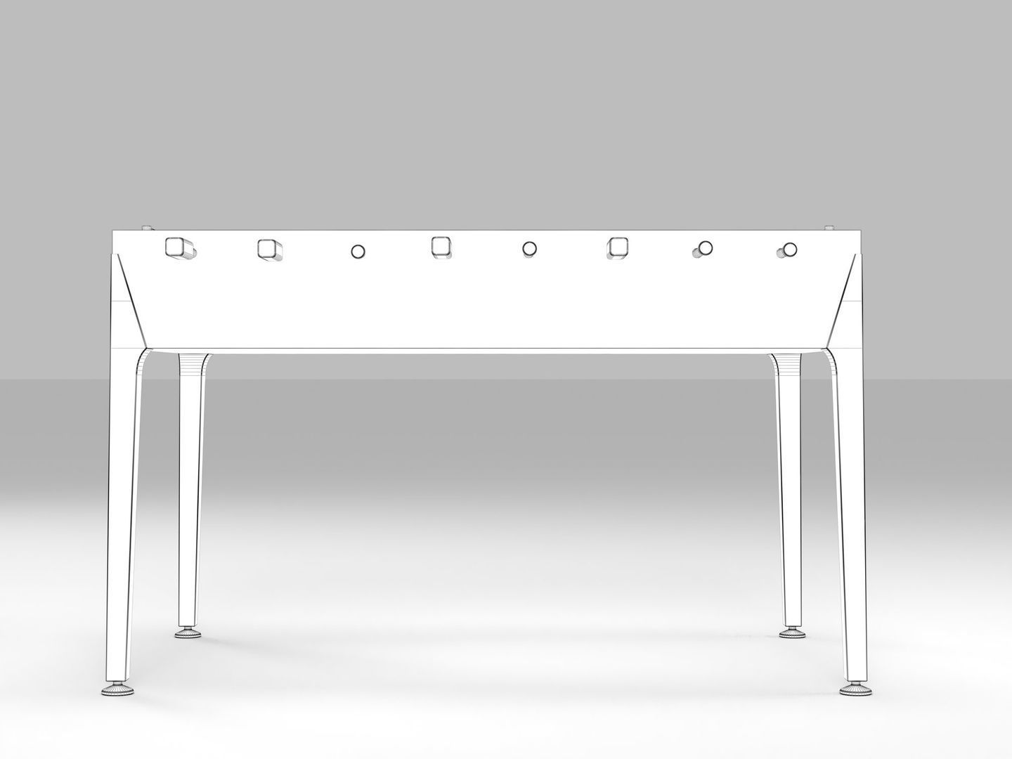 Foosball Table Football 3D model_15