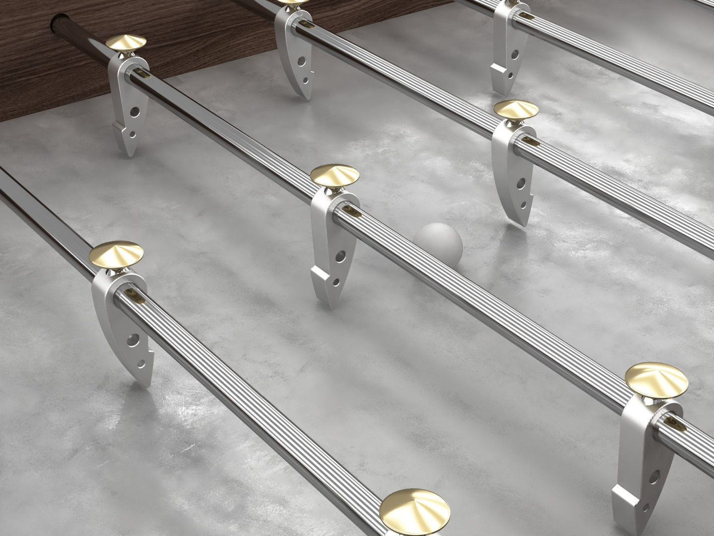 Foosball Table Football 3D model_4