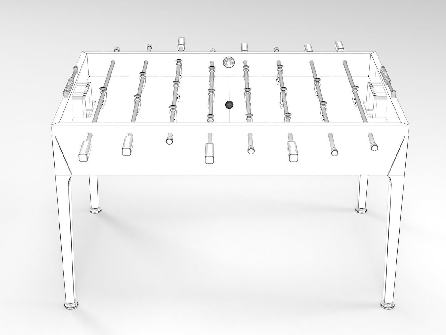 Foosball Table Football 3D model_10