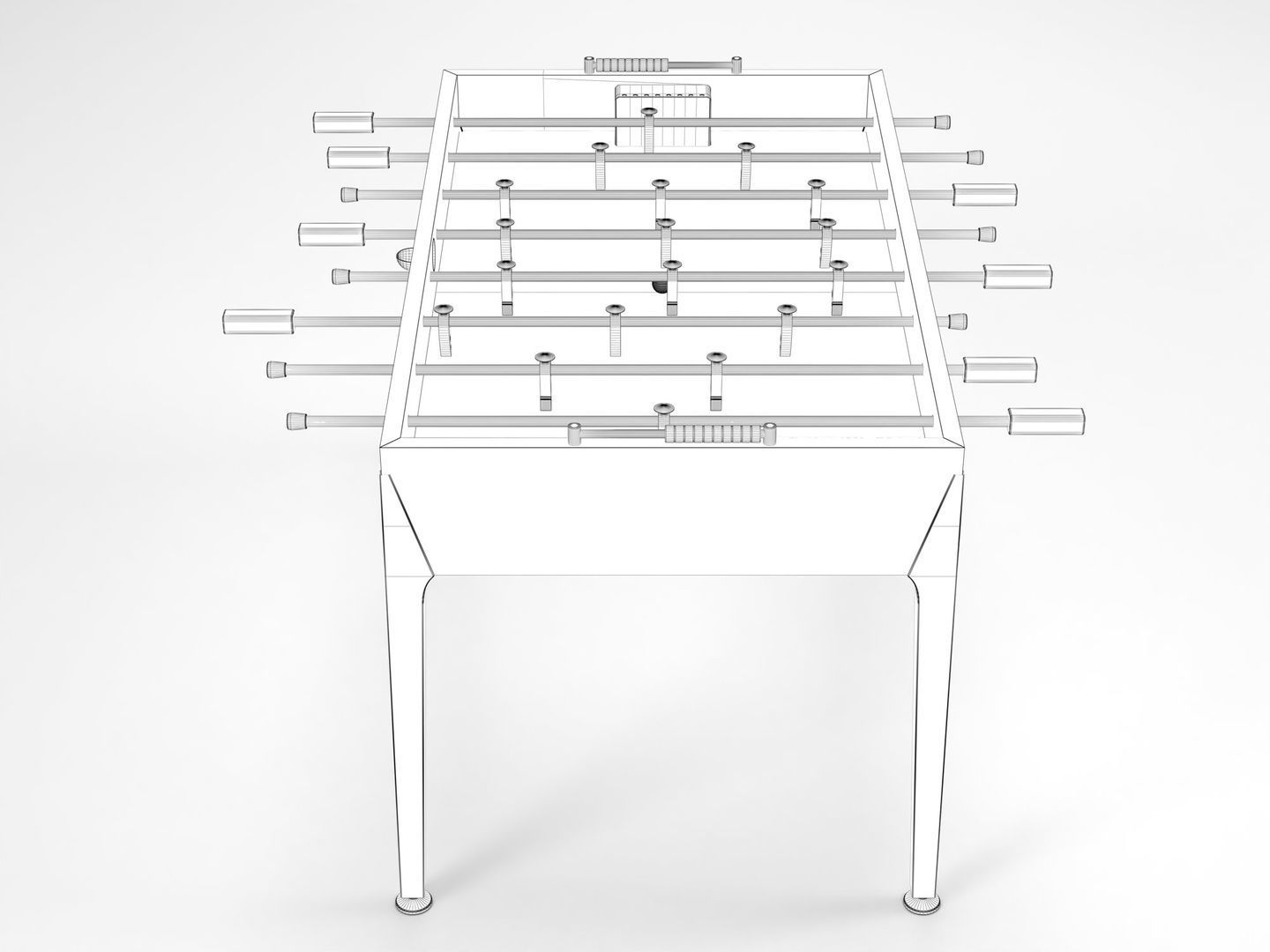 Foosball Table Football 3D model_11