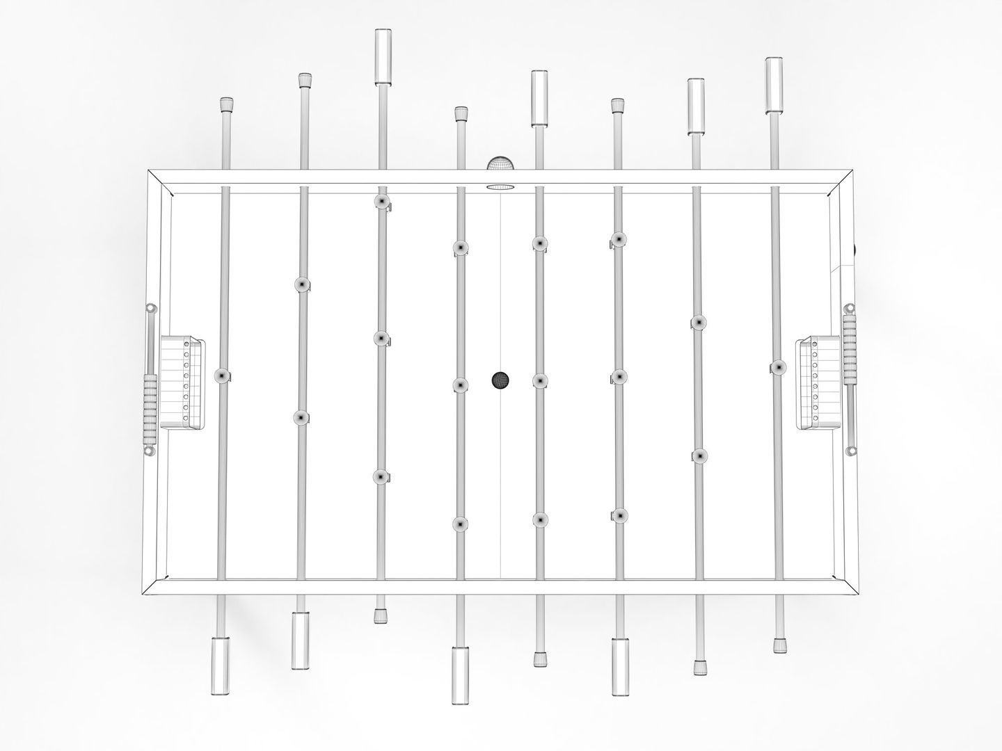 Foosball Table Football 3D model_17