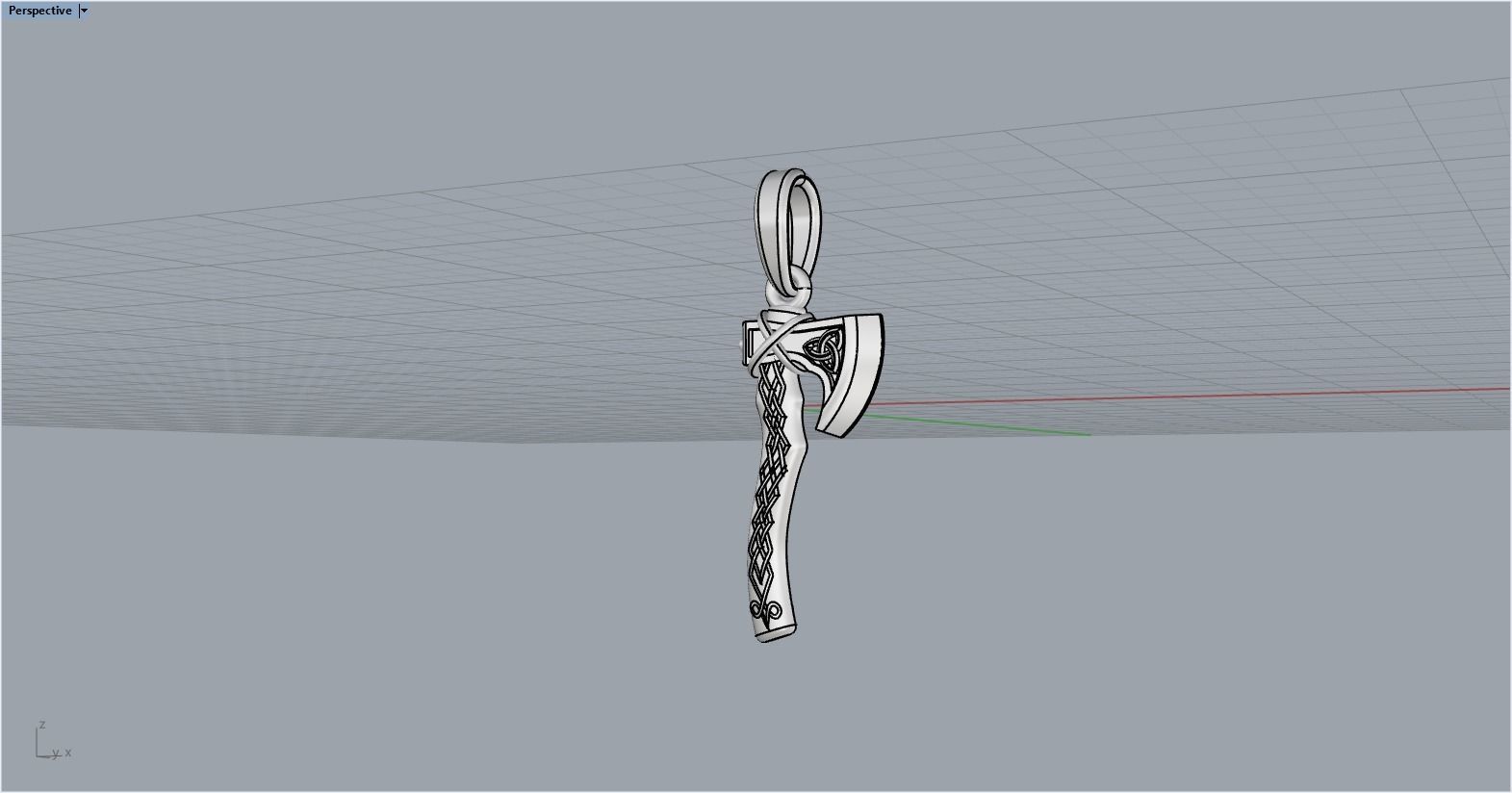 Axe pendant model 278 3D print model_9