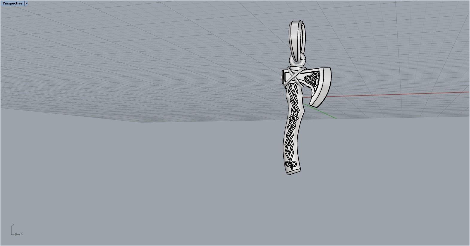 Axe pendant model 278 3D print model_11