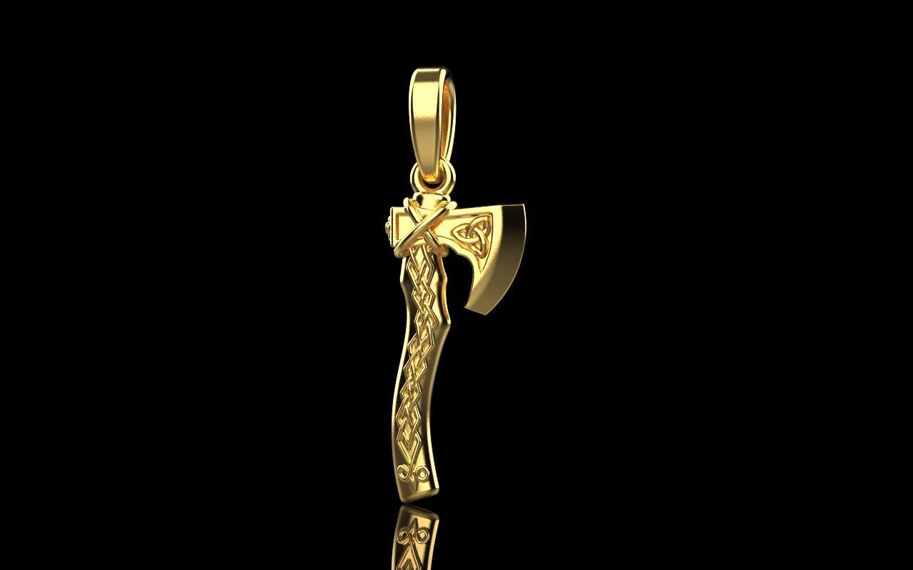 Axe pendant model 278 3D print model_23