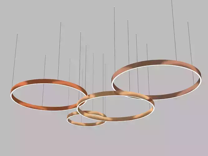 Hanging Ring Lamp Chandelier 3D model