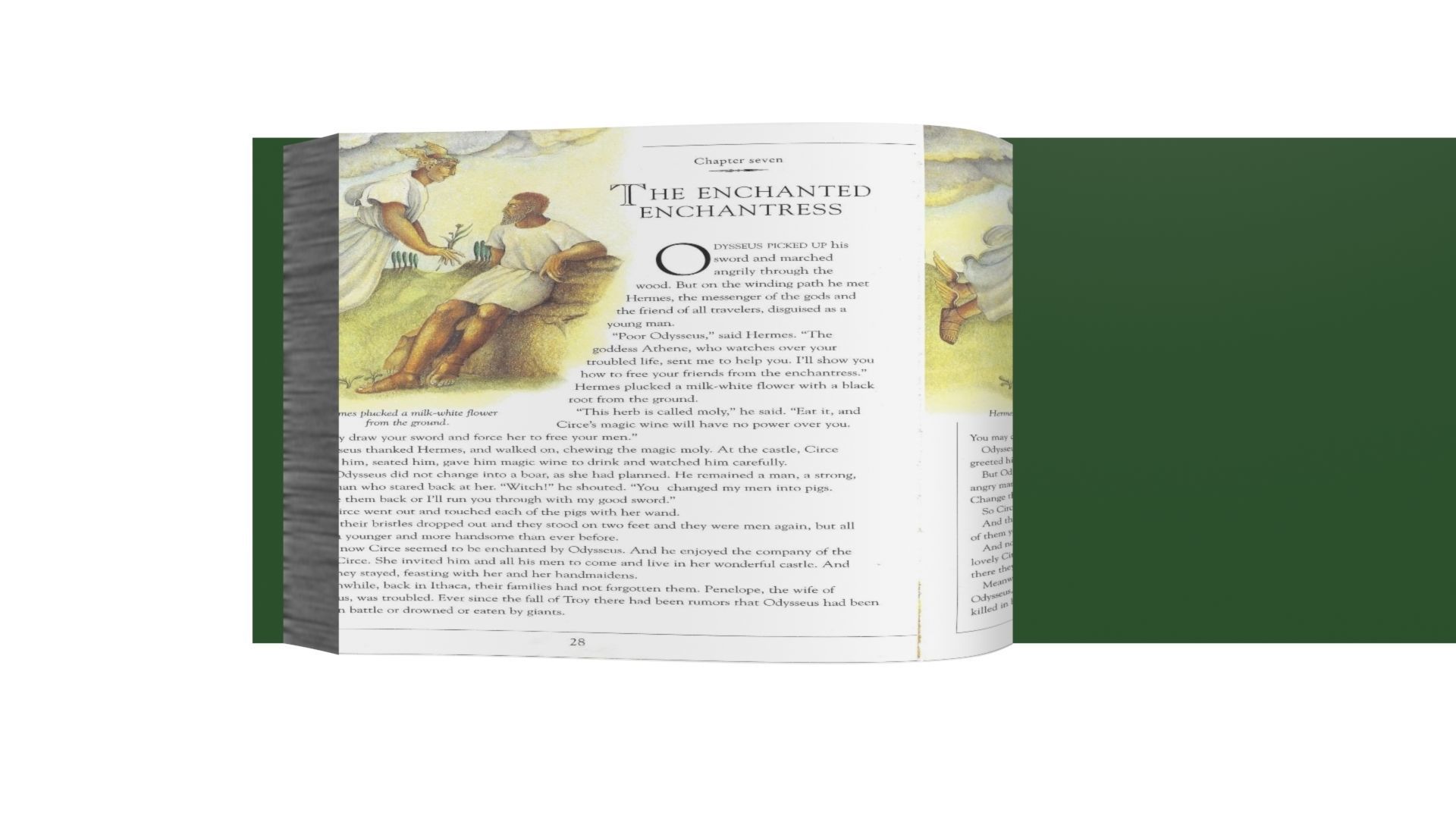 Green Rigged and Animated Book 3D model_6