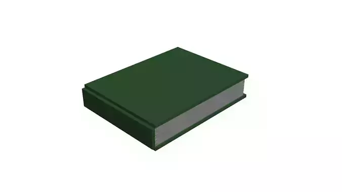 Green Rigged and Animated Book 3D model