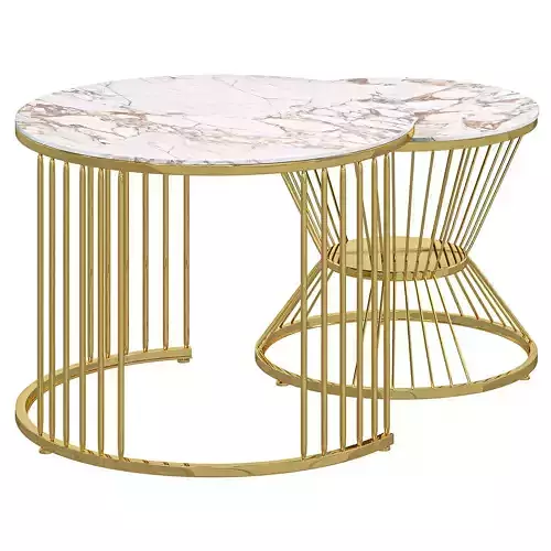 Modern White Nesting Coffee Tables by homary  3D model