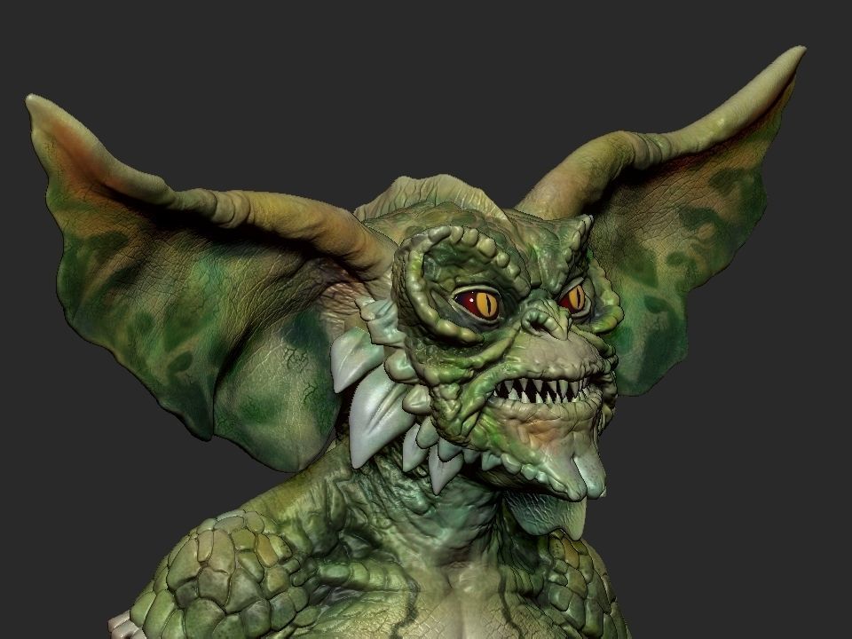 Gremlin demon statue 3D print model_33