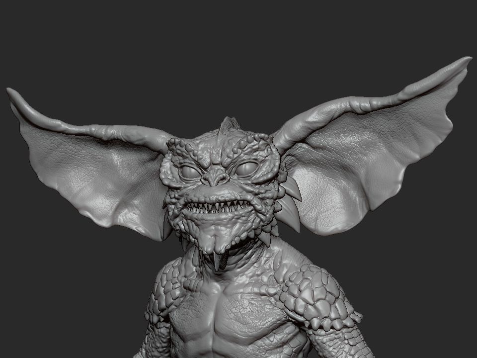 Gremlin demon statue 3D print model_18