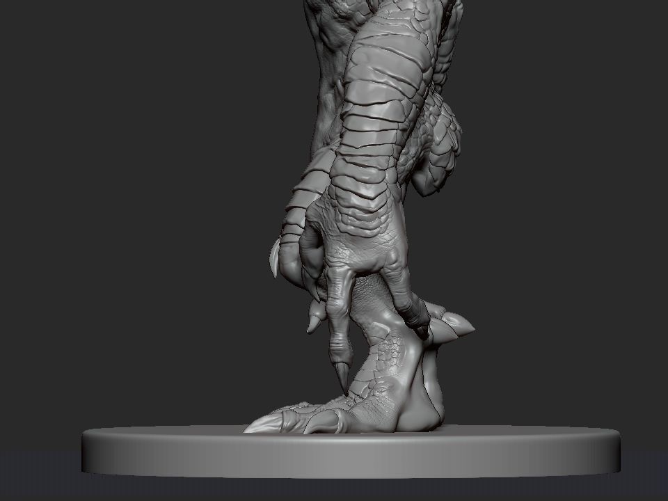 Gremlin demon statue 3D print model_40
