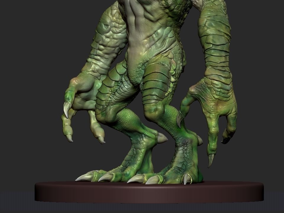 Gremlin demon statue 3D print model_37