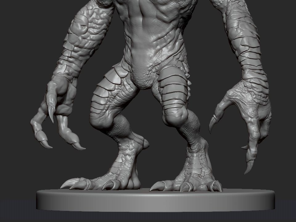 Gremlin demon statue 3D print model_36