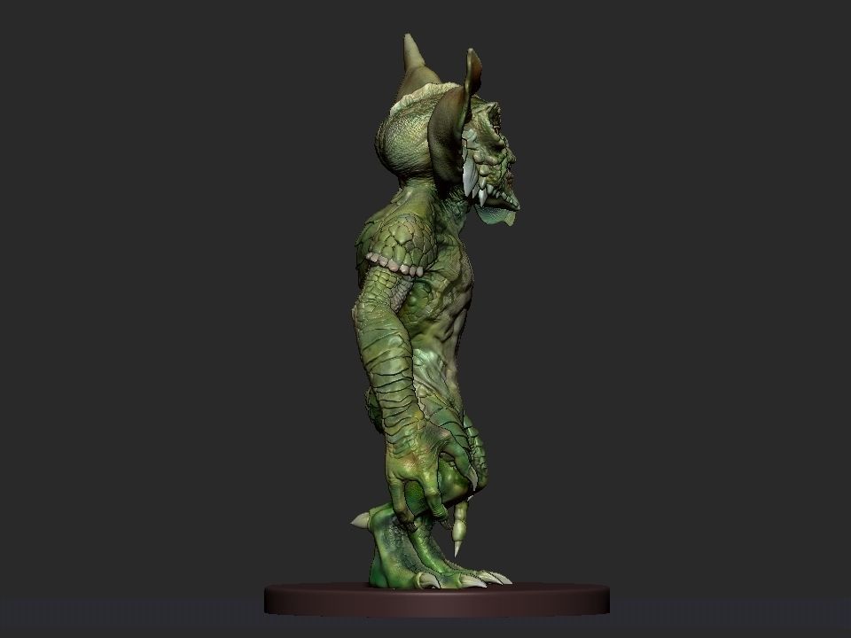 Gremlin demon statue 3D print model_13