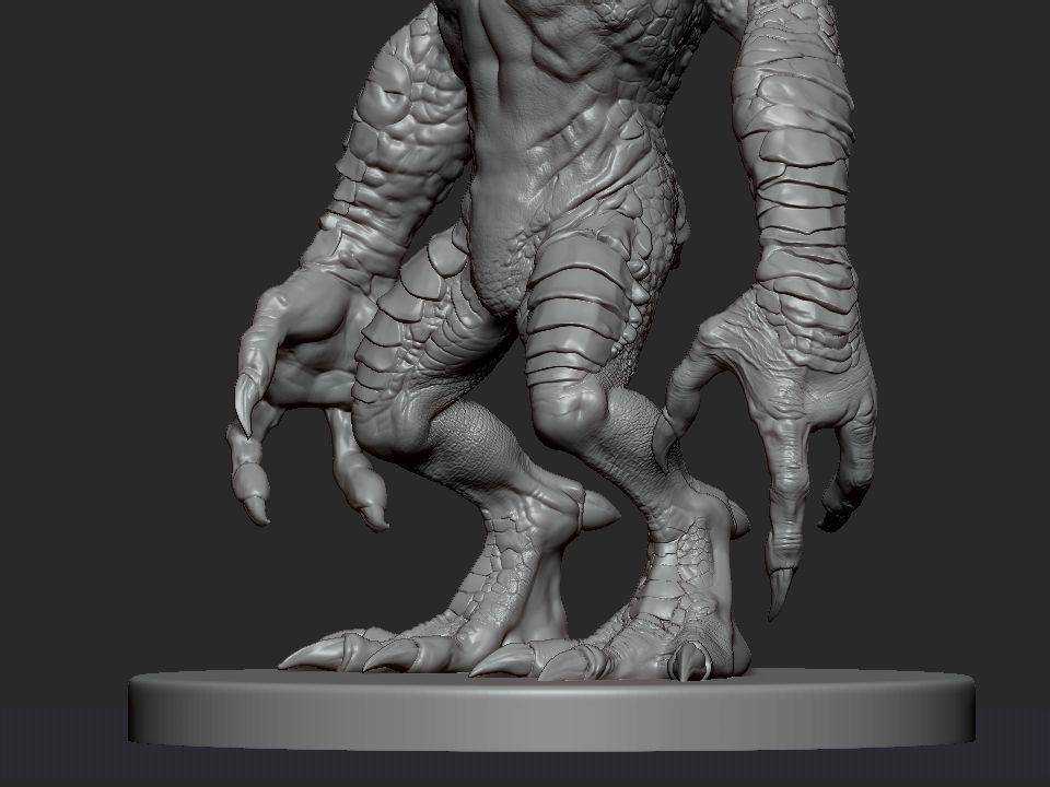 Gremlin demon statue 3D print model_38