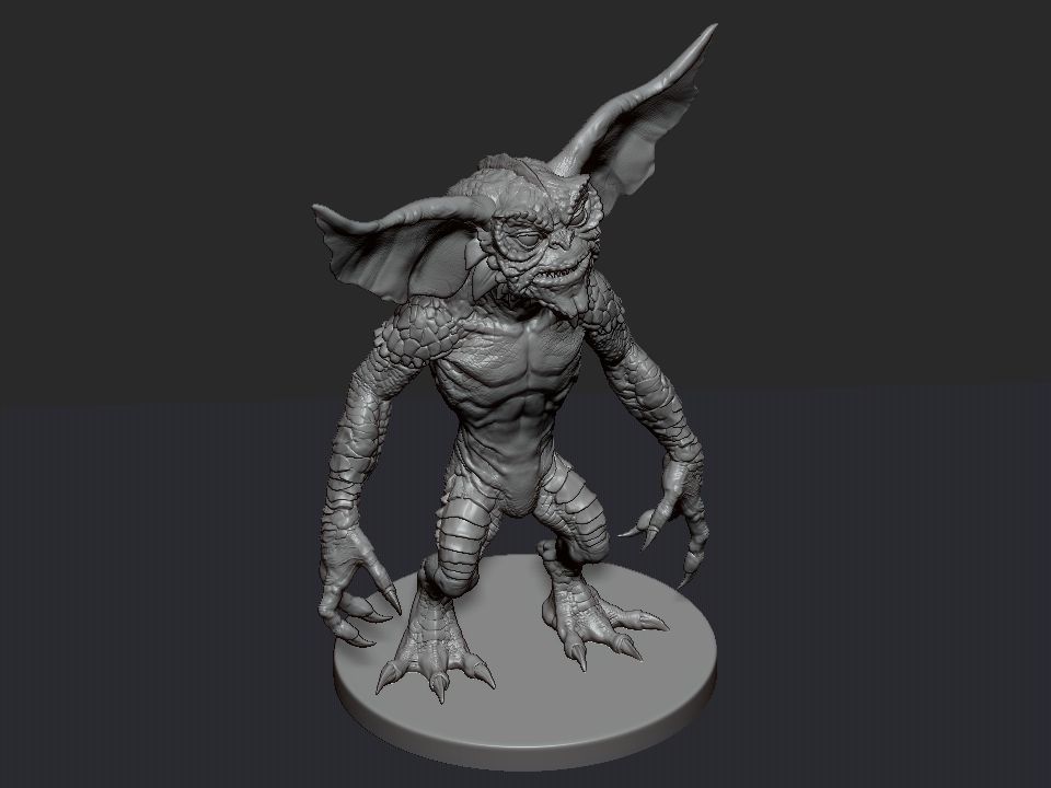 Gremlin demon statue 3D print model_66