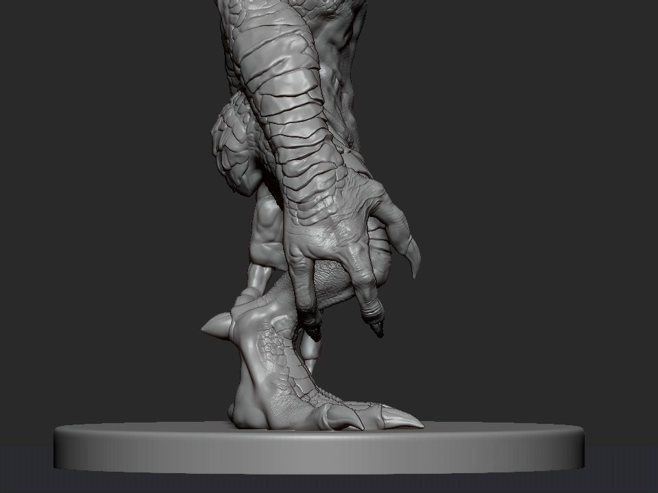 Gremlin demon statue 3D print model_48