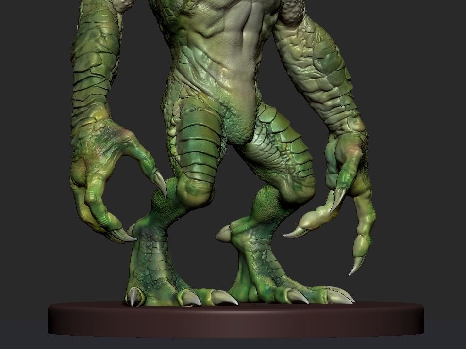 Gremlin demon statue 3D print model_49