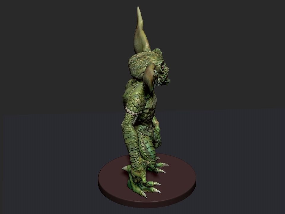 Gremlin demon statue 3D print model_63