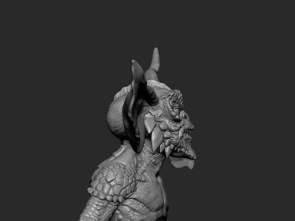 Gremlin demon statue 3D print model_32