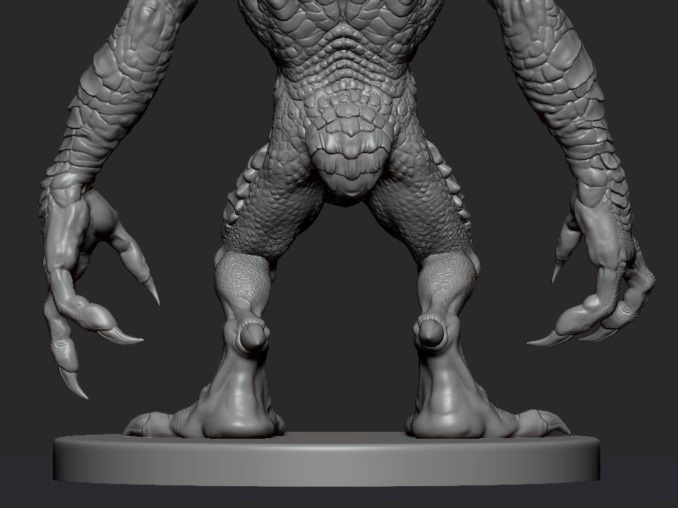 Gremlin demon statue 3D print model_44