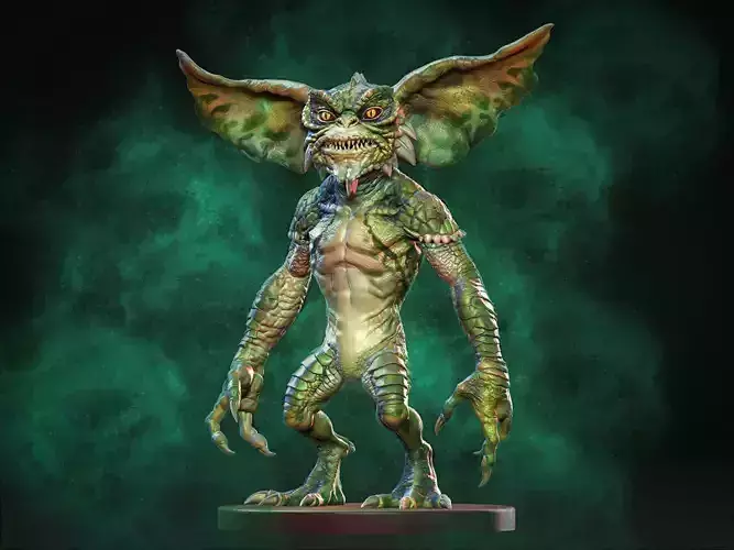 Gremlin demon statue 3D print model