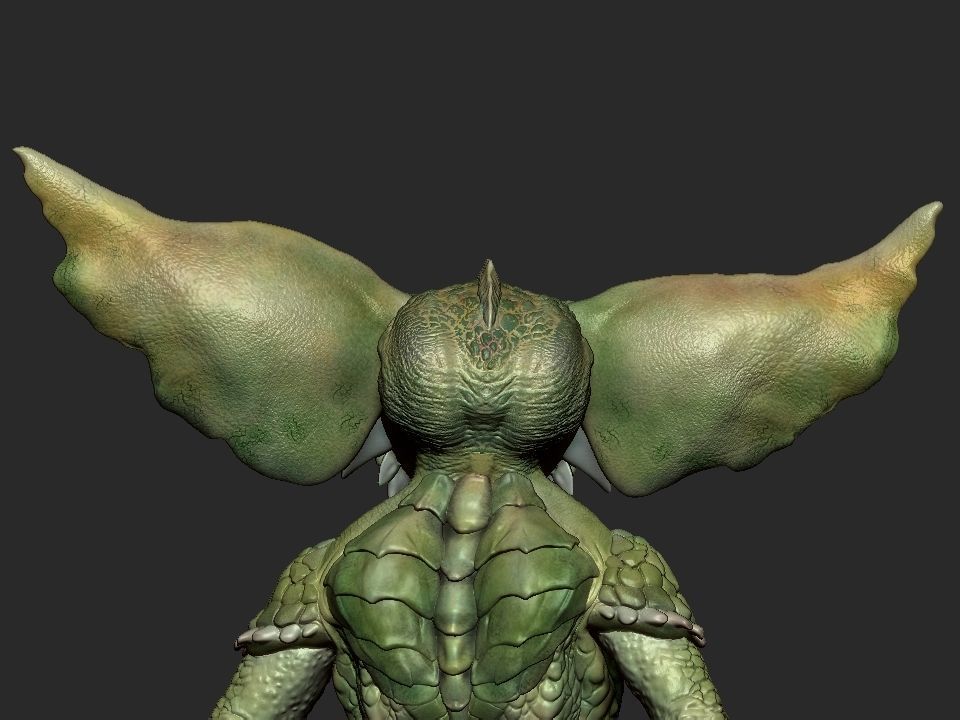 Gremlin demon statue 3D print model_27