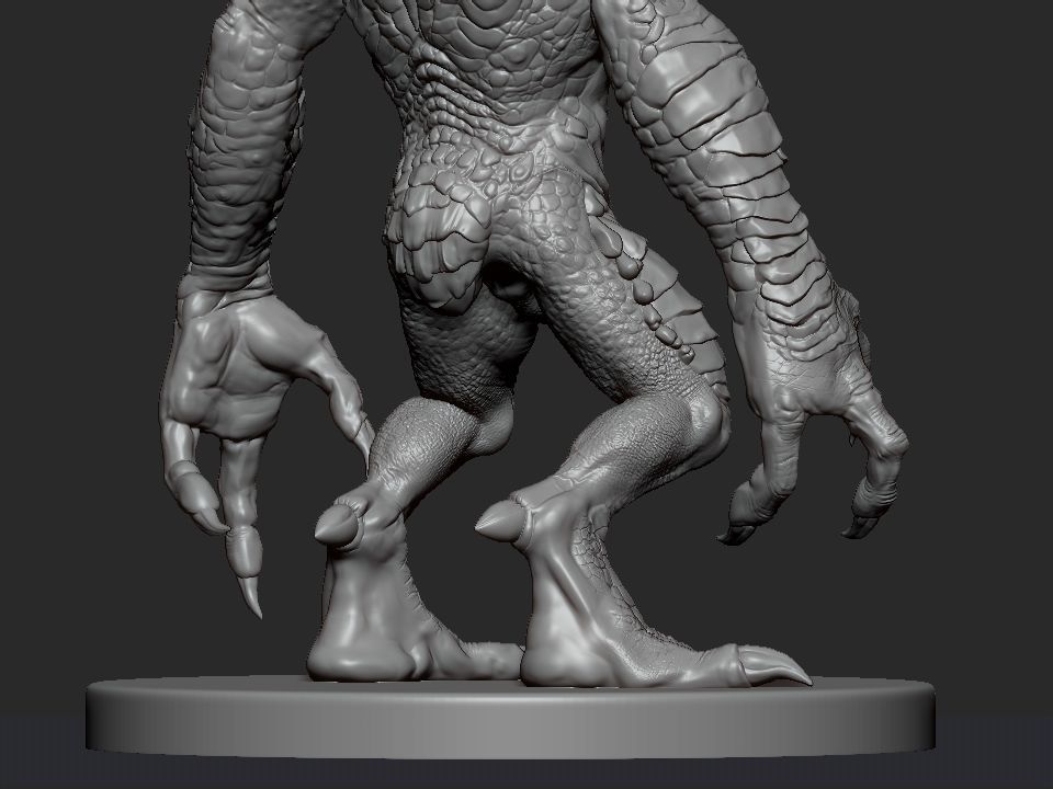 Gremlin demon statue 3D print model_46