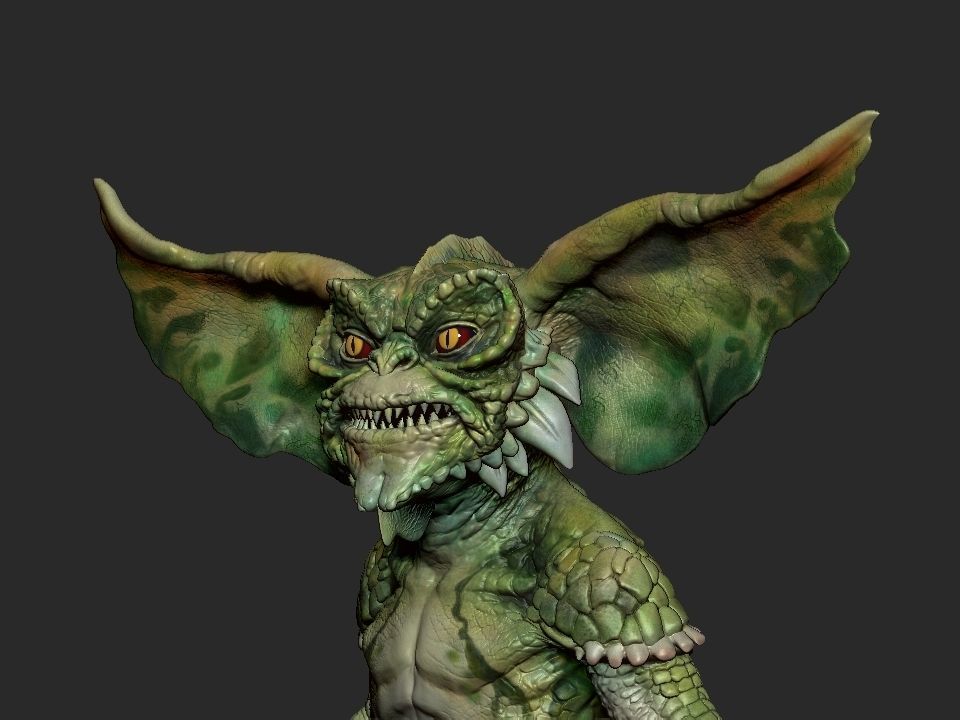 Gremlin demon statue 3D print model_19