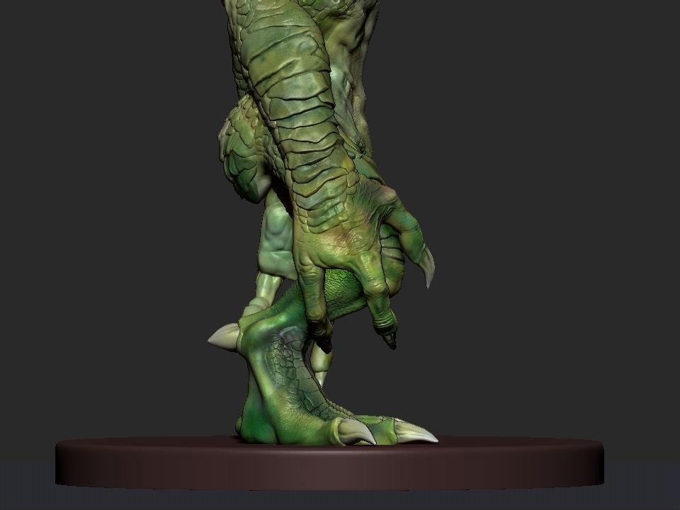 Gremlin demon statue 3D print model_47