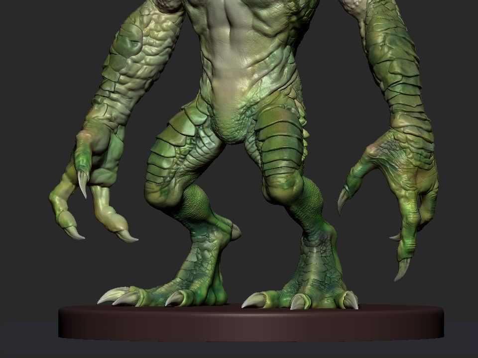 Gremlin demon statue 3D print model_35