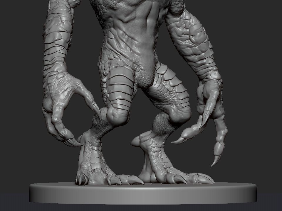 Gremlin demon statue 3D print model_50