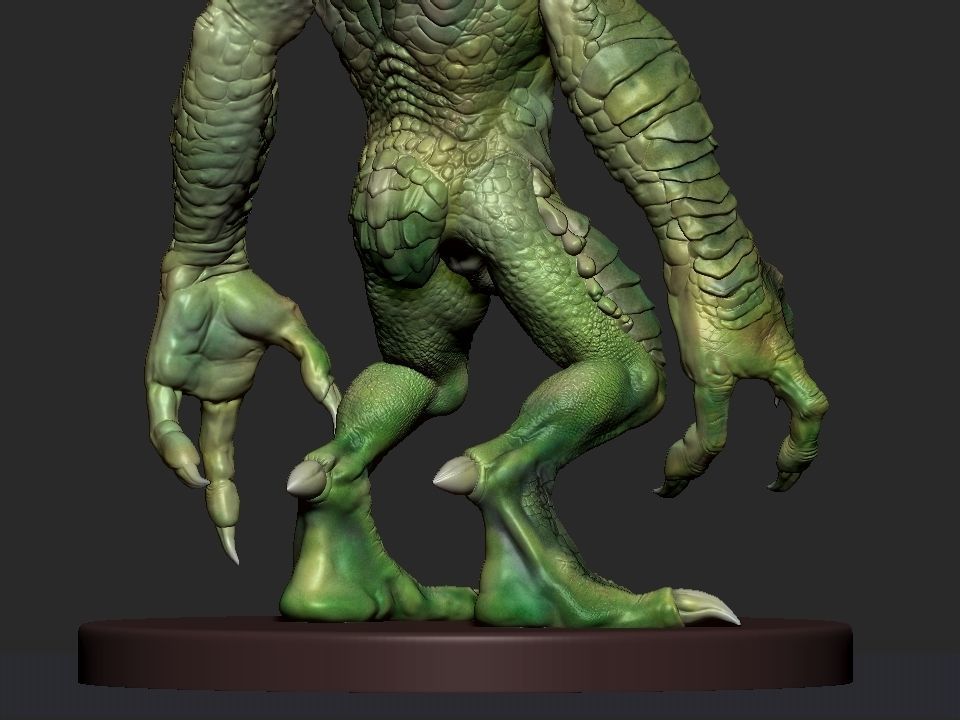 Gremlin demon statue 3D print model_45