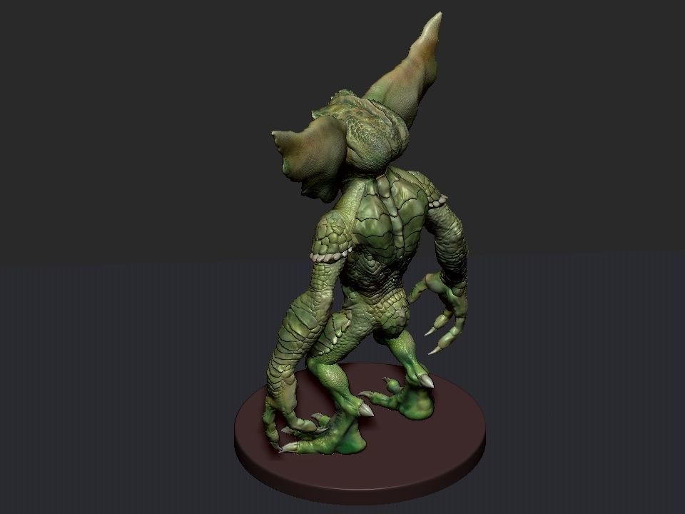 Gremlin demon statue 3D print model_57