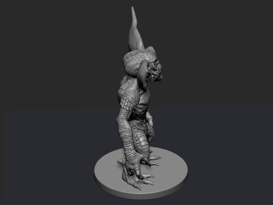 Gremlin demon statue 3D print model_64