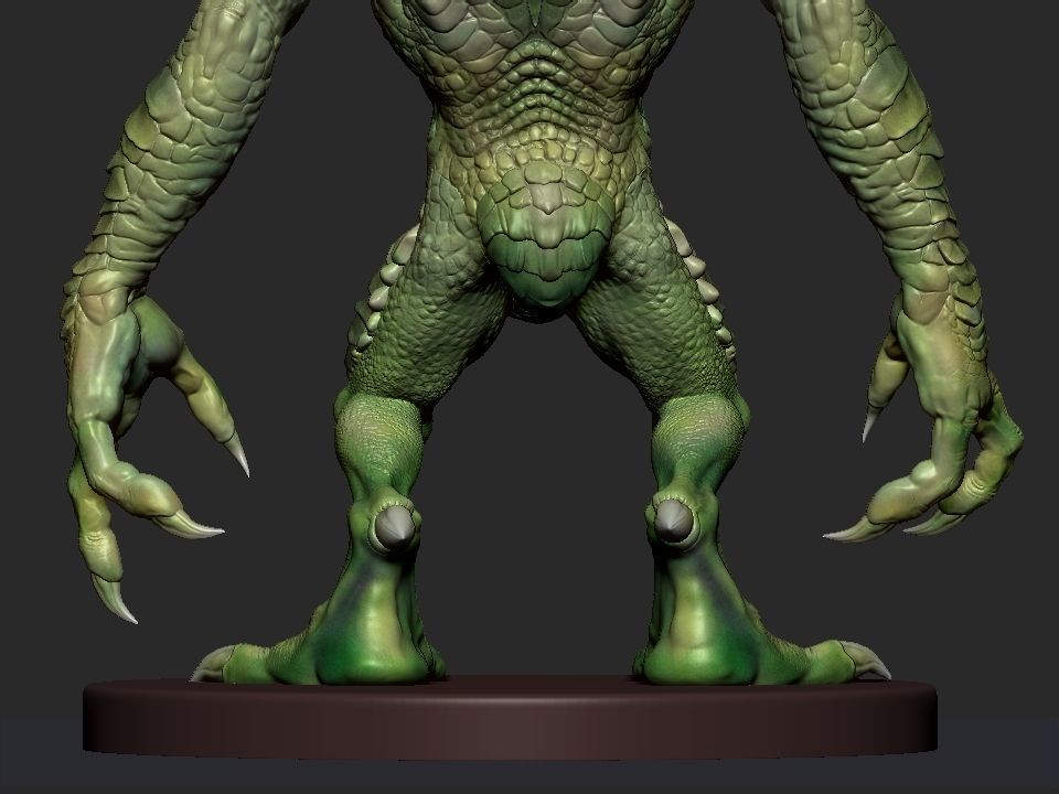 Gremlin demon statue 3D print model_43