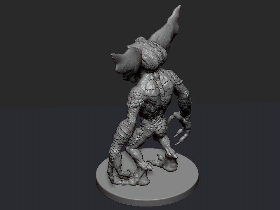 Gremlin demon statue 3D print model_58