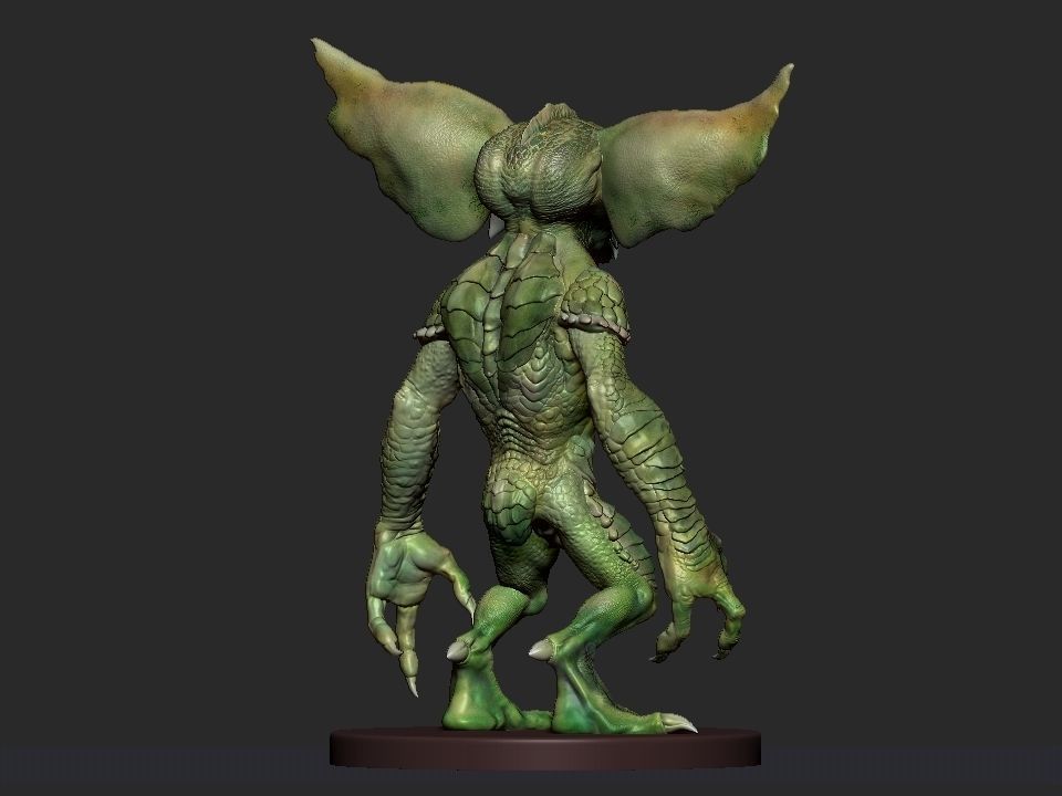 Gremlin demon statue 3D print model_11