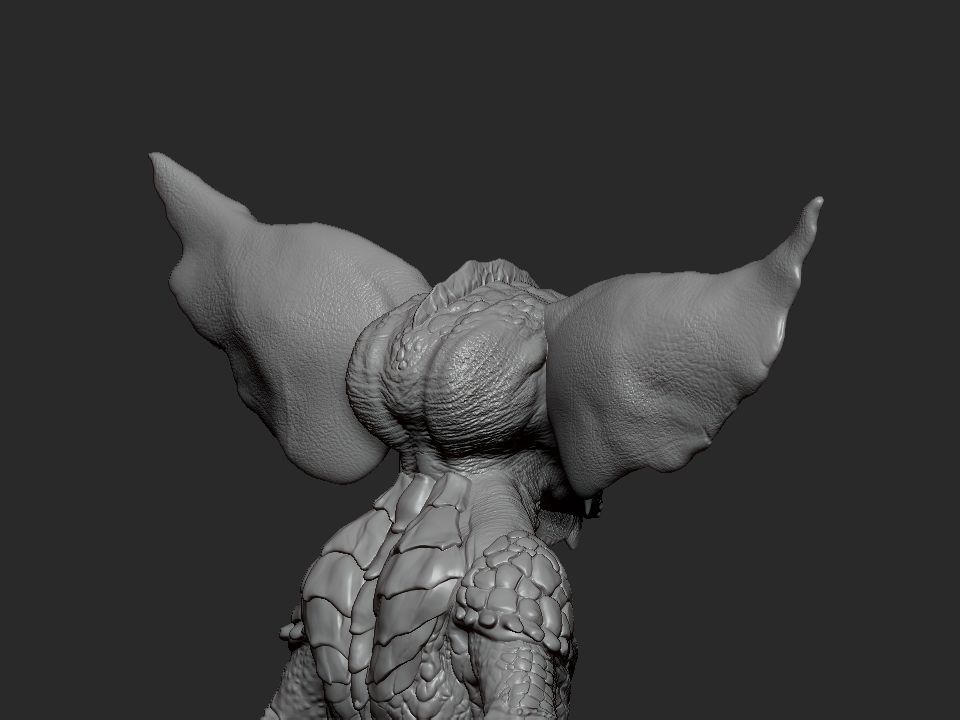 Gremlin demon statue 3D print model_30