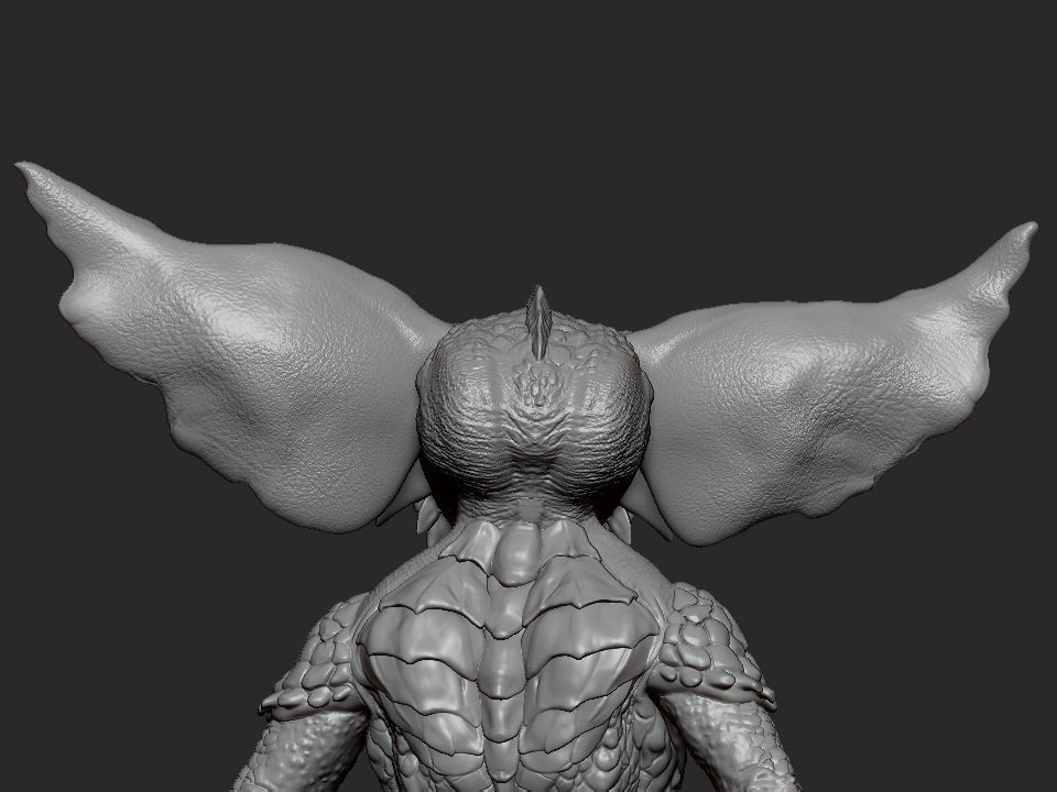 Gremlin demon statue 3D print model_28
