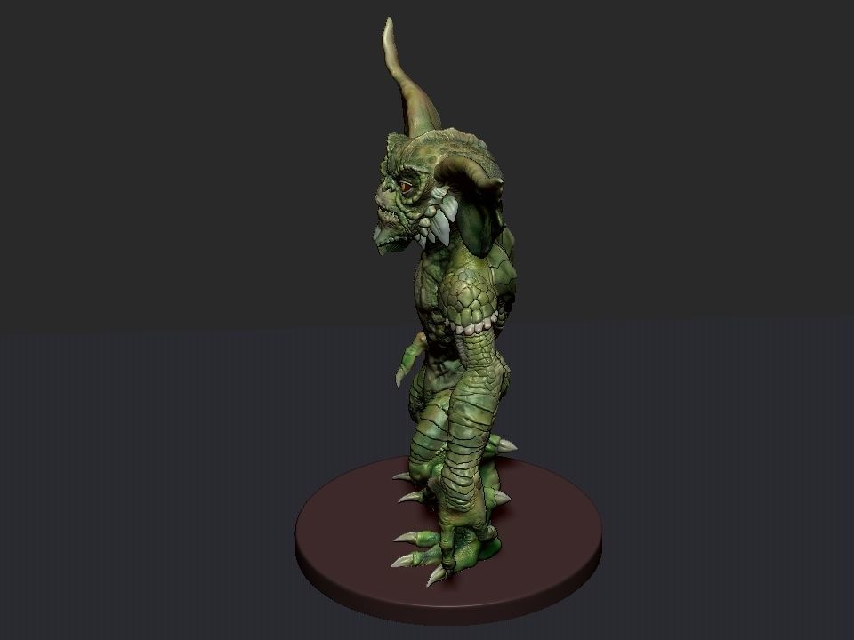Gremlin demon statue 3D print model_55
