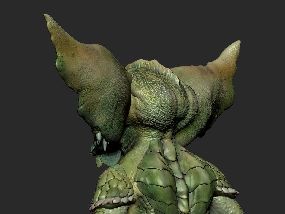 Gremlin demon statue 3D print model_25