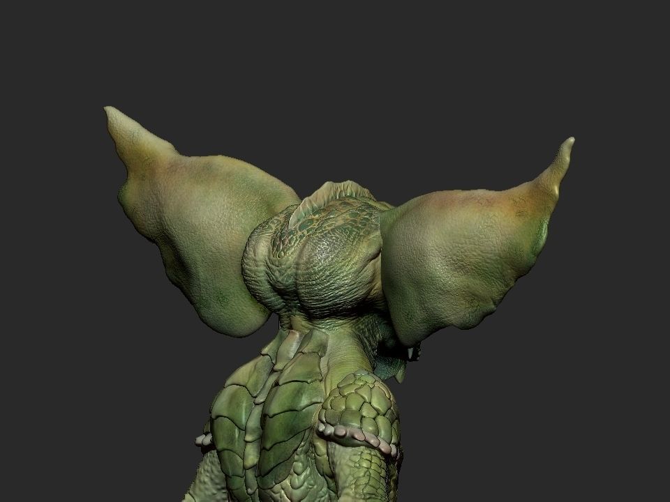 Gremlin demon statue 3D print model_29