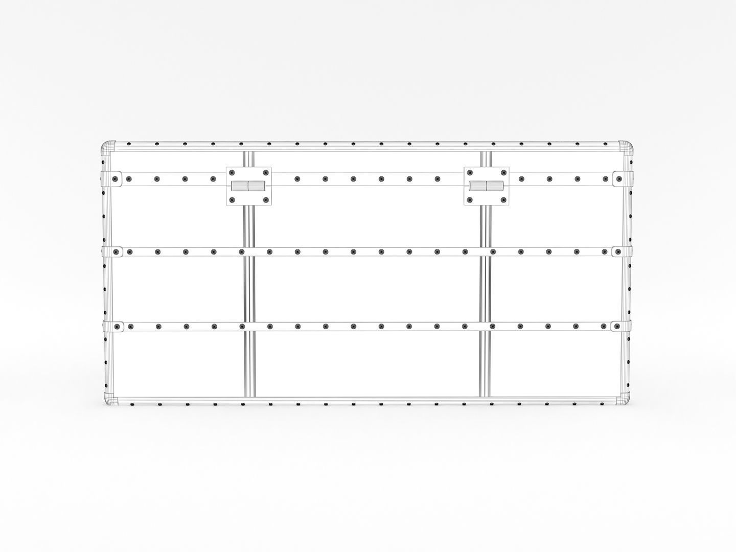 Leather Storage Chest 3D model_16