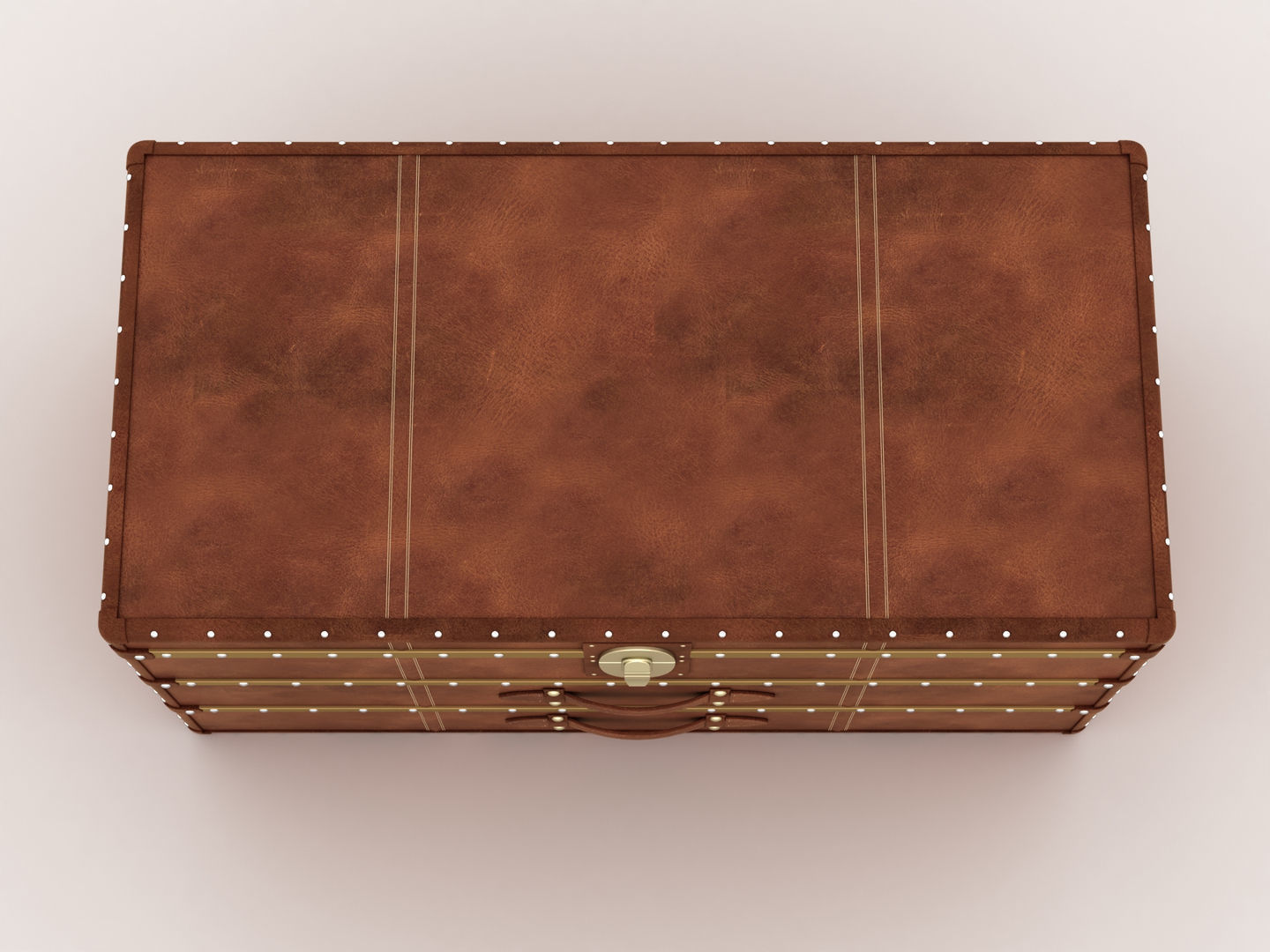 Leather Storage Chest 3D model_8